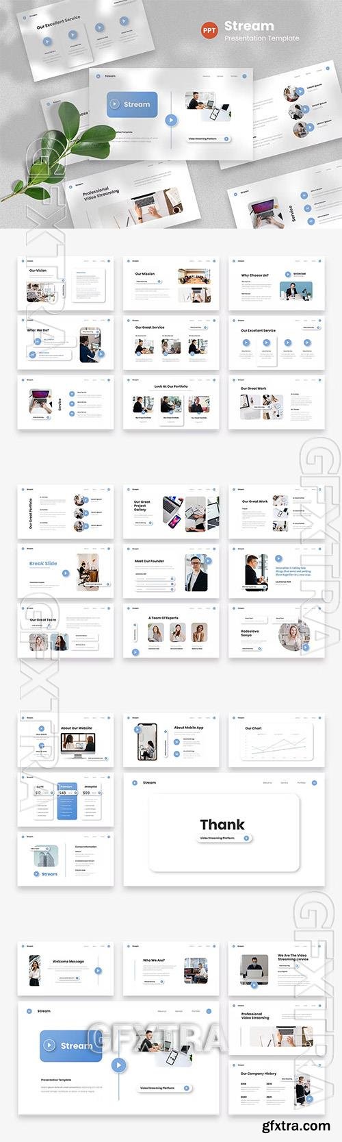 Stream - Video Streaming PowerPoint Template RP4FH6Y