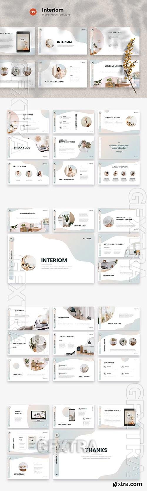 Interiom - Modern Interior PowerPoint Template HD4ZTLP