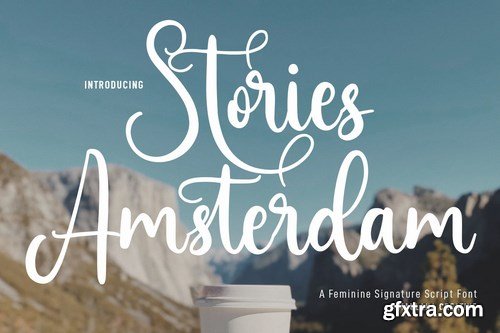 Stories Amsterdam Feminine Signature Script Font