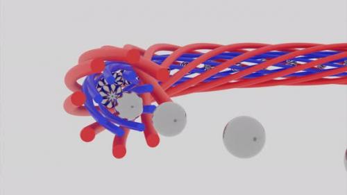 Videohive - 3D animation of balls moving in spiral - 36977472