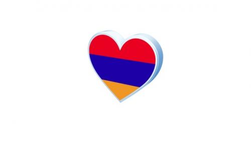 Videohive - Armenia Flag Heart Shape - 36997706