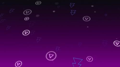 Videohive - Moving Audio Player Icons in Space - 36948661