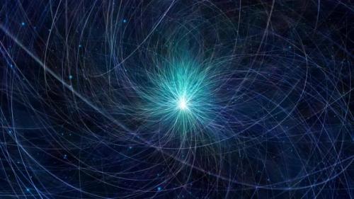 Videohive - Blue Vortex Nebula Space Travel Motion Loop Background - 36974029