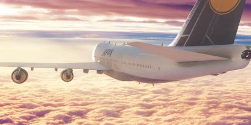 Videohive - Flight Plane Travel Over Clouds Japan - 36870253