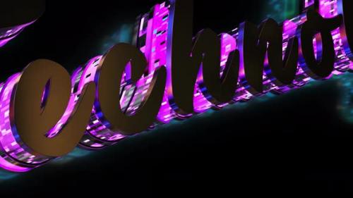 Videohive - 3D Abstract Illumination Text Word Technology - 36872901