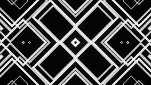 Videohive - VJ Loop Black White Looped Animation of Pulsating Shapes - 36874842