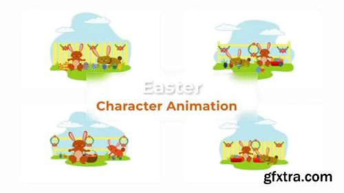 Videohive Easter Character Animation Scene Pack 37070416