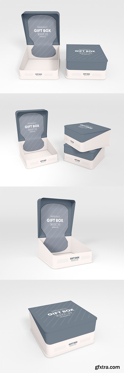 Luxury gift box branding mockup
