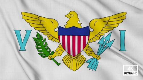 Videohive - Virgin Islands Us Flag Waving Slowly Looped - 36802605