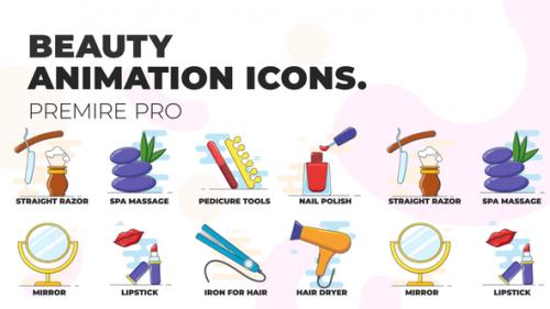 Videohive - Beauty - Animation Icons (MOGRT) - 37107973