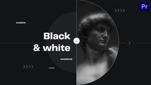 Videohive - Black and White Intro Mogrt - 37116330