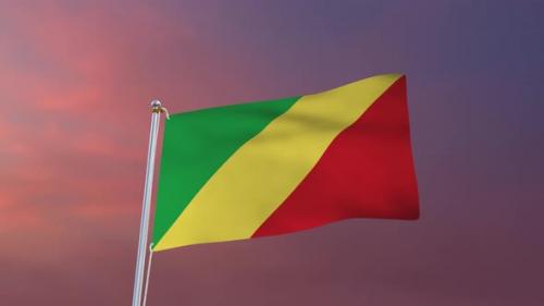 Videohive - Flag Of Republic Of The Congo Waving 4k - 37113022