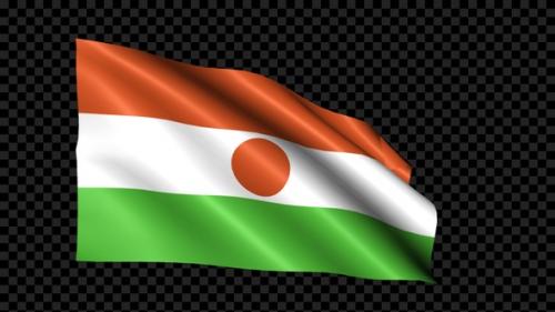 Videohive - Niger Flag Blowing In The Wind - 37116821