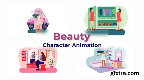 Videohive Beauty Character Animation Scene Pack 37163663