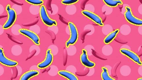 Videohive - 3D Banana Abstract Background 4K - 37117315