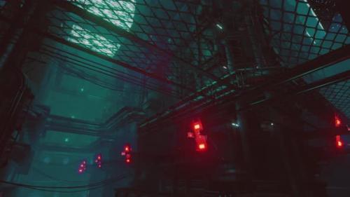 Videohive - Neon Lights of Futuristic Sci Fi City - 37168951