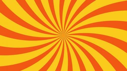 Videohive - Spinning Pop Art Orange Background - 37129086