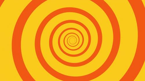 Videohive - Pop Art Radial Tunnel Orange Background - 37129096