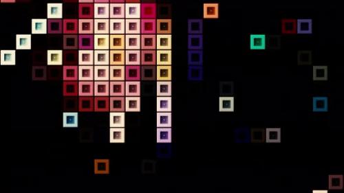Videohive - Abstract multicolored mosaic flashing loopable background - 37130033