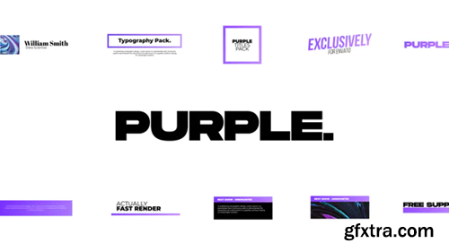 Videohive Purple. - Titles Pack 37189465