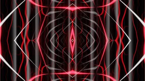 Videohive - VJ Loop Abstract Divergent Redwhite Waves 02 - 37104626