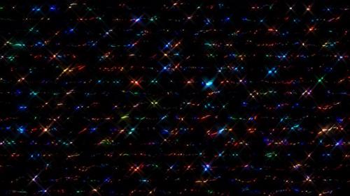 Videohive - 3D Abstract shining bright lines set dots wave, colorful, black background - 37126473