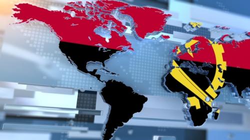 Videohive - Angola Flag Inside The Shape Of World Map Transition - 37095422