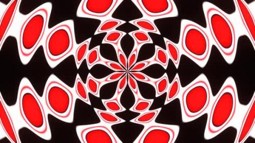 Videohive - Redwhite Abstract Kaleidoscope VJ Loop 02 - 37104278