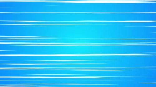 Videohive - Anime Speed Horizontal White Lines Blue Background - 37104395