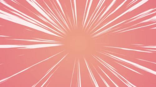 Videohive - Anime Tunnel Zoom White Lines Pink Background - 37104400