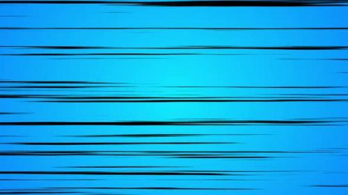 Videohive - Anime Speed Horizontal Black Lines Blue Background - 37104403