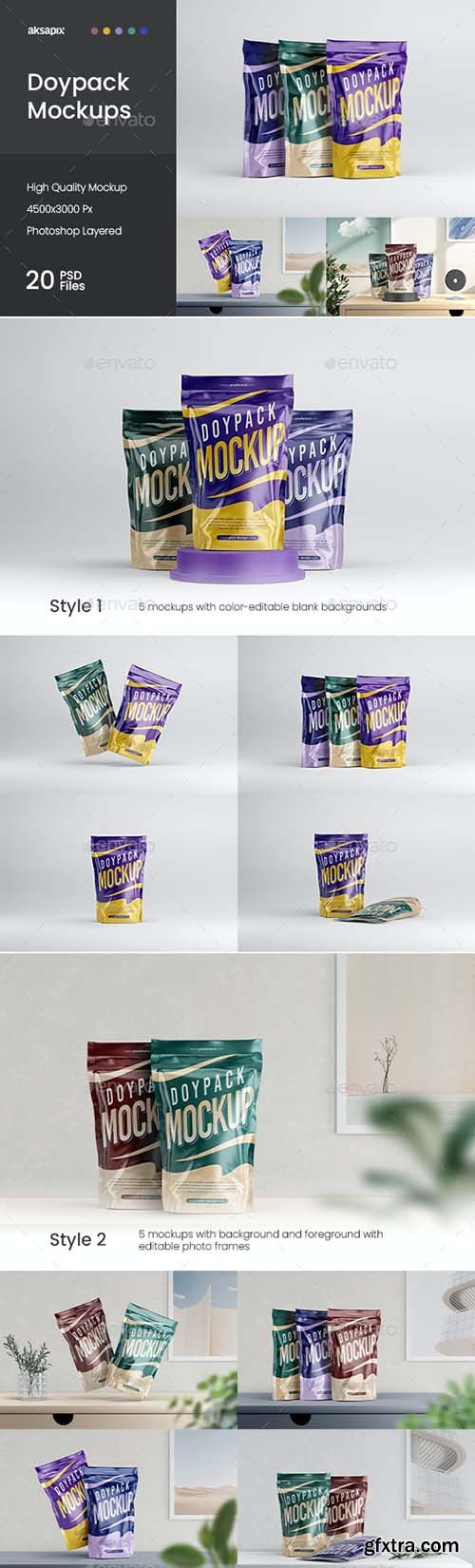 GraphicRiver - Doypack / Pouch Packaging Mockup 37045401