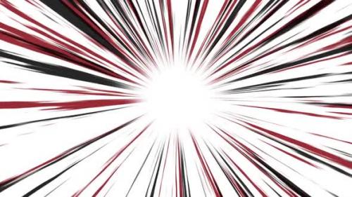 Videohive - Anime Tunnel Zoom Black Red Lines - 37104417