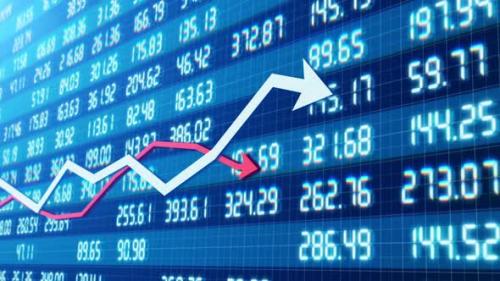 Videohive - Financial 3d Chart with Indexes of Securities and Bonds with Two Economic Curves - 37071702