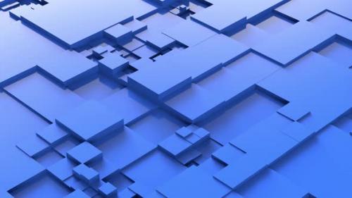 Videohive - Abstract Cubic Hi-tech Background Blue - 37078480