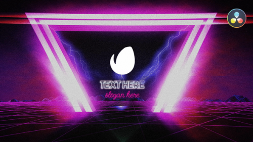 Videohive - Retro Synthwave Logo Reveal - 37138476