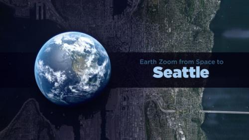 Videohive - Seattle (Washington, USA) Earth Zoom to the City from Space - 37189717