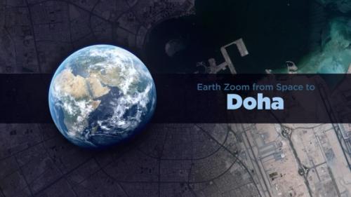 Videohive - Doha (Qatar) Earth Zoom to the City from Space - 37189720