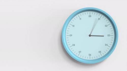 Videohive - Blue Clock on the Office Wall - 37189482