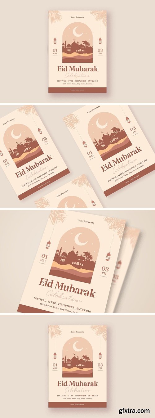 Aesthetic Eid Mubarak Event Flyer