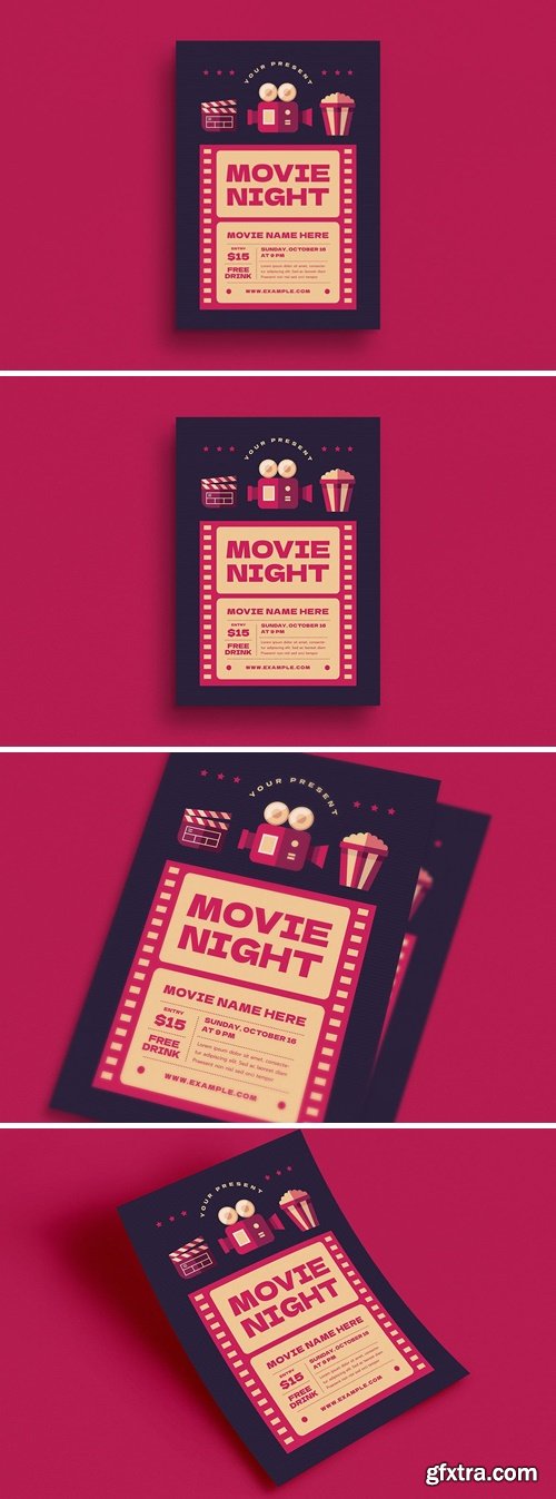 Movie Night Event Flyer