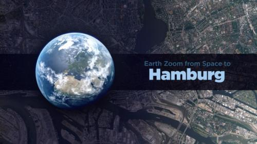 Videohive - Hamburg (Germany) Earth Zoom to the City from Space - 37334581