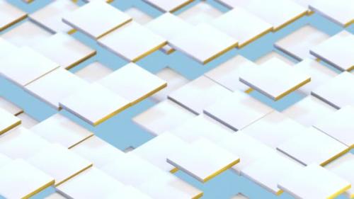 Videohive - White Tiles, Squares or Building Blocks in Subtle Natural Motion Seamless Loop - 37335647