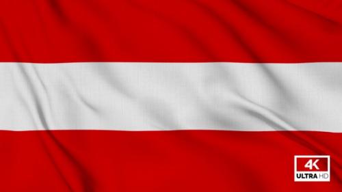 Videohive - Austria Flag Waving Slowly Looped - 37250059