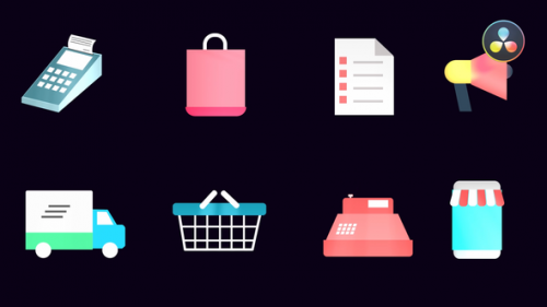 Videohive - Shopping Icons Pack - 37211867