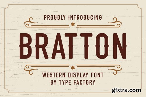 Bratton – Western Display Font