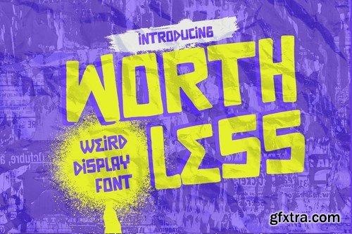 WORTHLESS - Weird Display Font