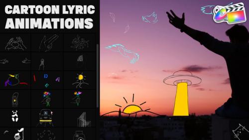 Videohive - Cartoon Lyric Animations for FCPX - 37443418