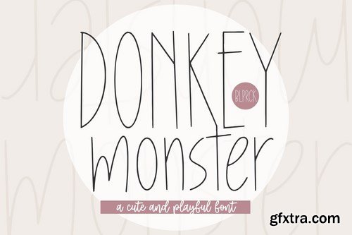 Donkey Monster Monoline Font