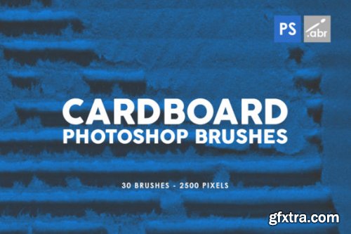 30 Grunge Cardboard Photoshop Brushes